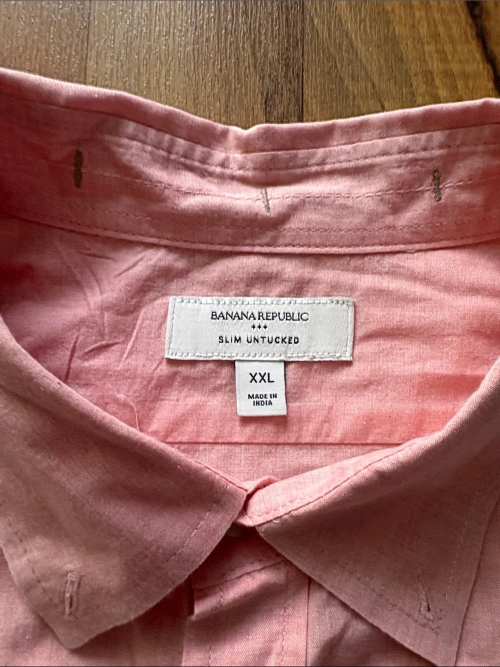 Banana Republic Men’s Short-Sleeve Button-Down Shirt in Light Pink Size XXL